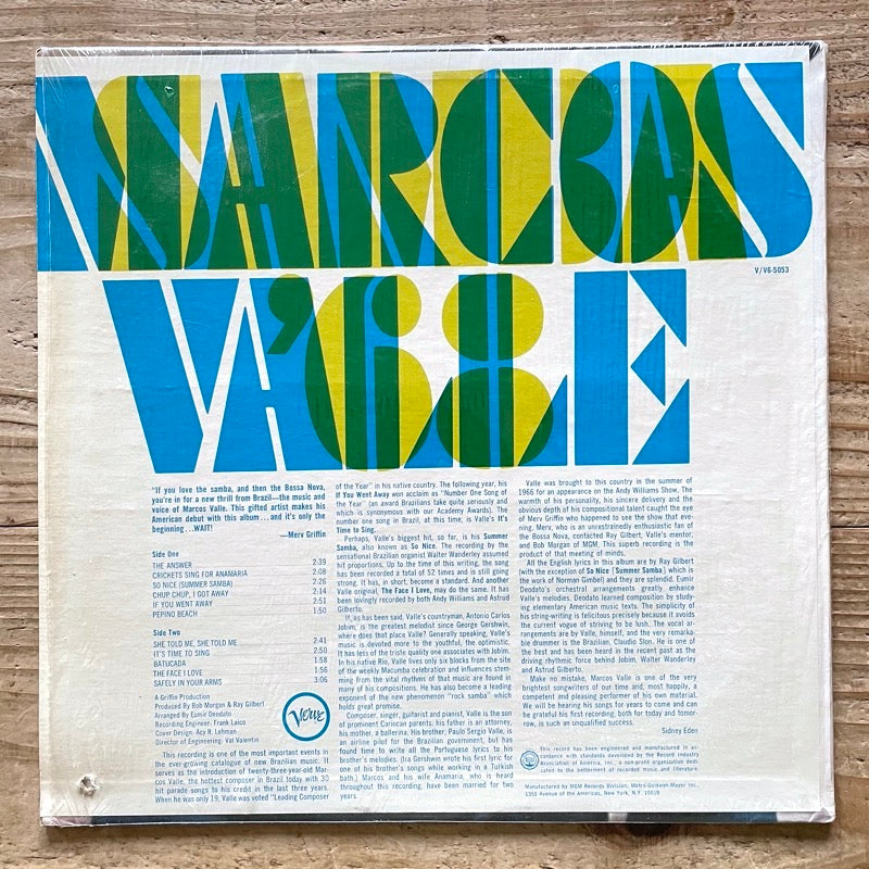 MARCOS VALLE / SAMBA '68 - US Verve Original