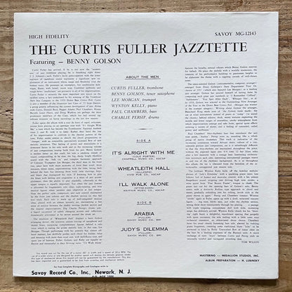 CURTIS FULLER JAZZTET with BENNY GOLSON - US Savoy maroon RVG