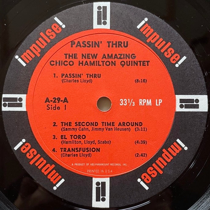CHICO HAMILTON QUINTET / PASSIN' THRU - US Impulse Mono