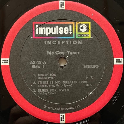 McCOY TYNER TRIO / INCEPTION - US Impulse