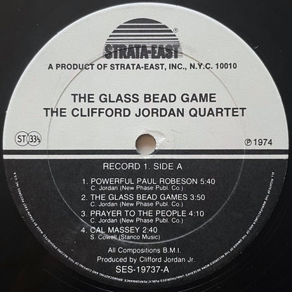 CLIFFORD JORAN QUARTET / GLASS BEAD GAMES (2LP) - US Strata-East Original