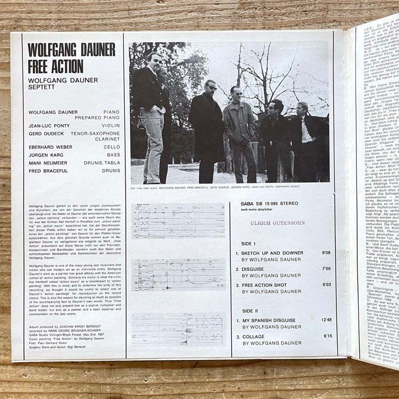 WOLFGANG DAUNER / FREE ACTION - German Saba Original