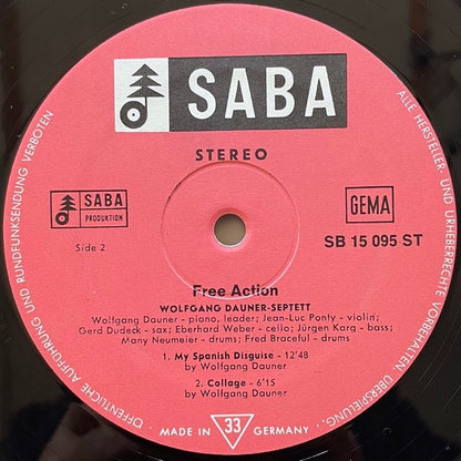 WOLFGANG DAUNER / FREE ACTION - German Saba Original