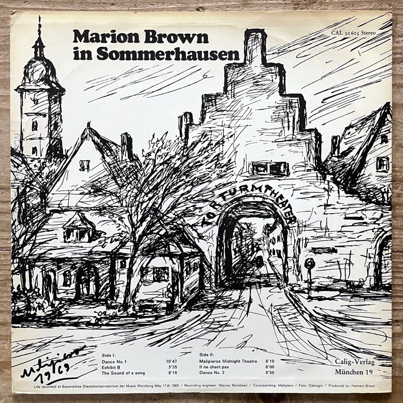 MARION BROWN / IN SOMMERHAUSEN - German Calig Original