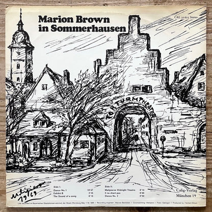MARION BROWN / IN SOMMERHAUSEN - German Calig Original