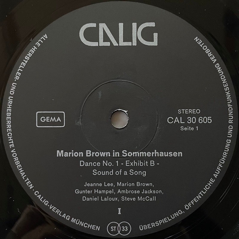 MARION BROWN / IN SOMMERHAUSEN - German Calig Original