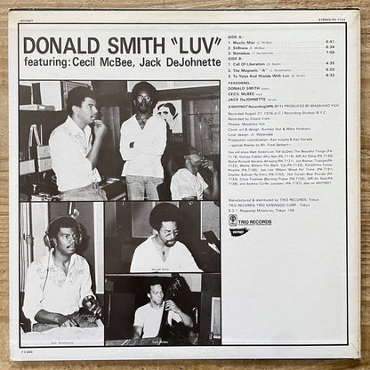 DONALD SMITH feat. CECIL McBEE, JACK DeJOHNNETTE / LUV - Japan Whynot Original