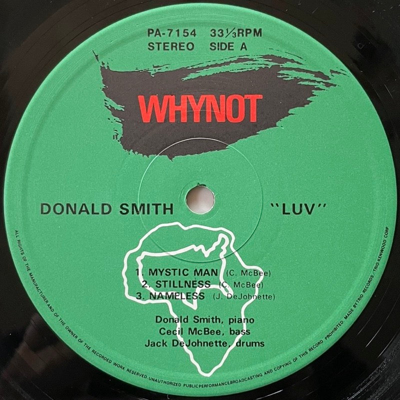 DONALD SMITH feat. CECIL McBEE, JACK DeJOHNNETTE / LUV - Japan Whynot Original