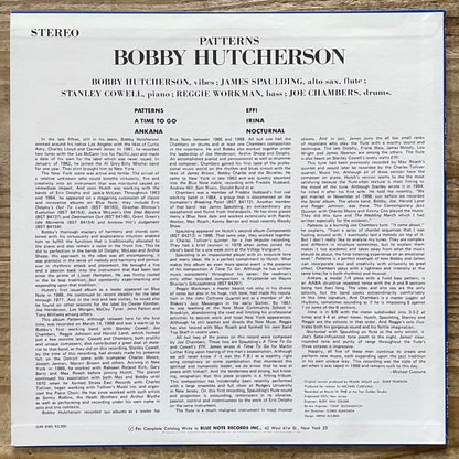 BOBBY HUTCHERSON / PATTERNS - Japan Blue Note Original