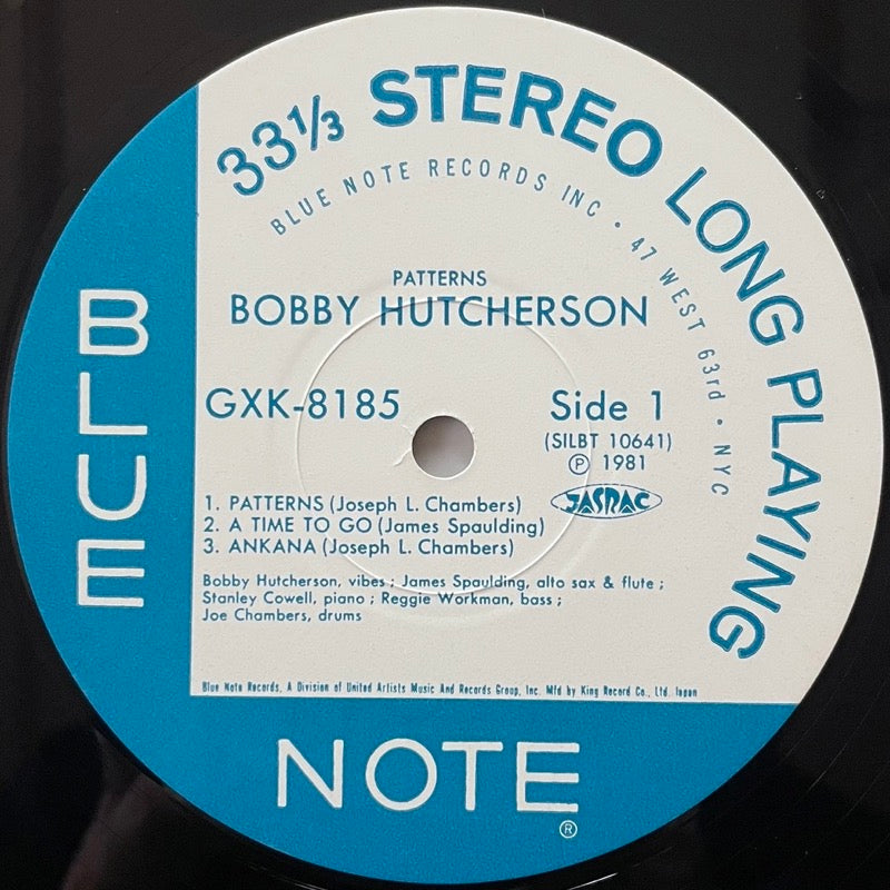 BOBBY HUTCHERSON / PATTERNS - Japan Blue Note Original
