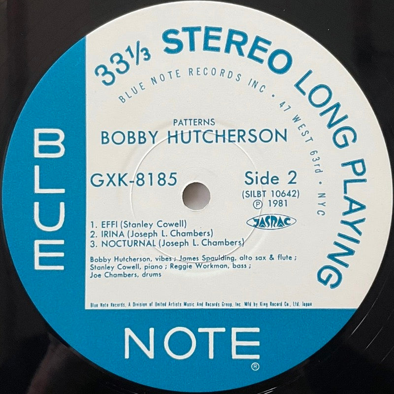 BOBBY HUTCHERSON / PATTERNS - Japan Blue Note Original