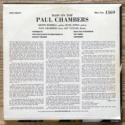 PAUL CHAMBERS / BASS ON TOP - US Blue Note Liberty MONO RVG