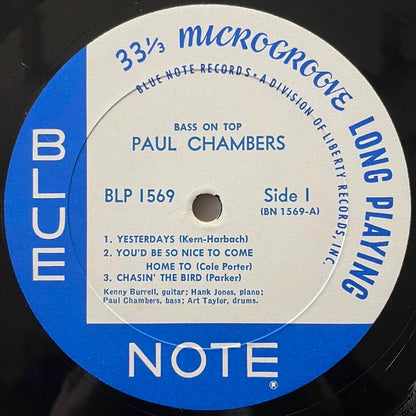 PAUL CHAMBERS / BASS ON TOP - US Blue Note Liberty MONO RVG