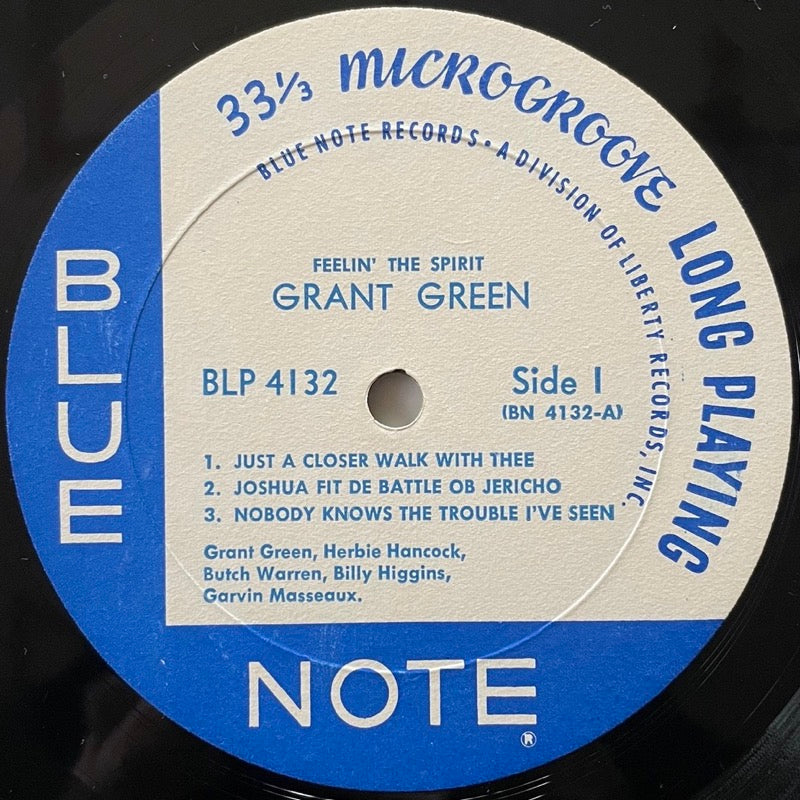 GRANT GREEN / FEELIN' THE SPIRIT - US Blue Note Liberty MONO VAN GELDER