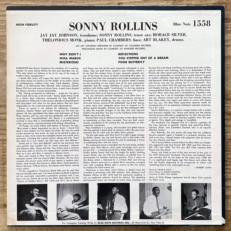 SONNY ROLLINS / VOL.2 - US Blue Note NY/Liberty MONO RVG