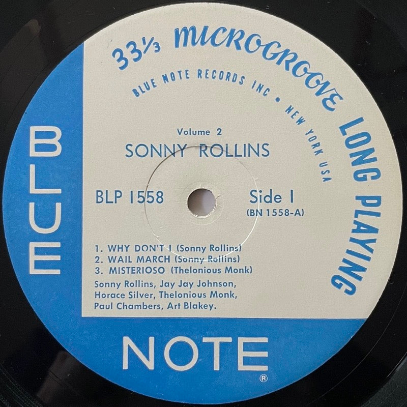 SONNY ROLLINS / VOL.2 - US Blue Note NY/Liberty MONO RVG