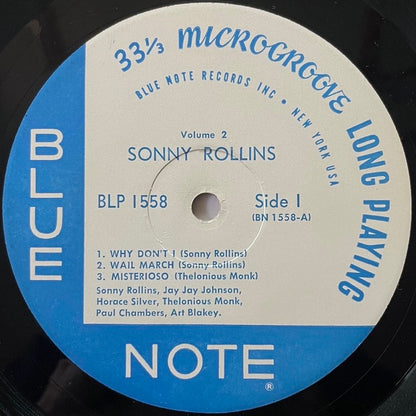 SONNY ROLLINS / VOL.2 - US Blue Note NY/Liberty MONO RVG