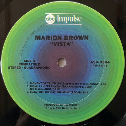 MARION BROWN / VISTA - US Impulse Original