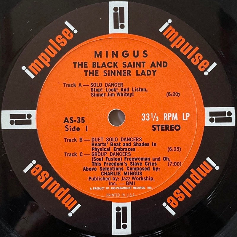 CHARLIE MINGUS / THE BLACK SAINT AND THE SINNER LADY - US Impulse Original