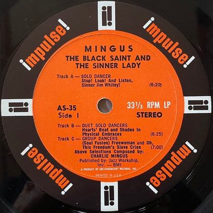 CHARLIE MINGUS / THE BLACK SAINT AND THE SINNER LADY - US Impulse Original