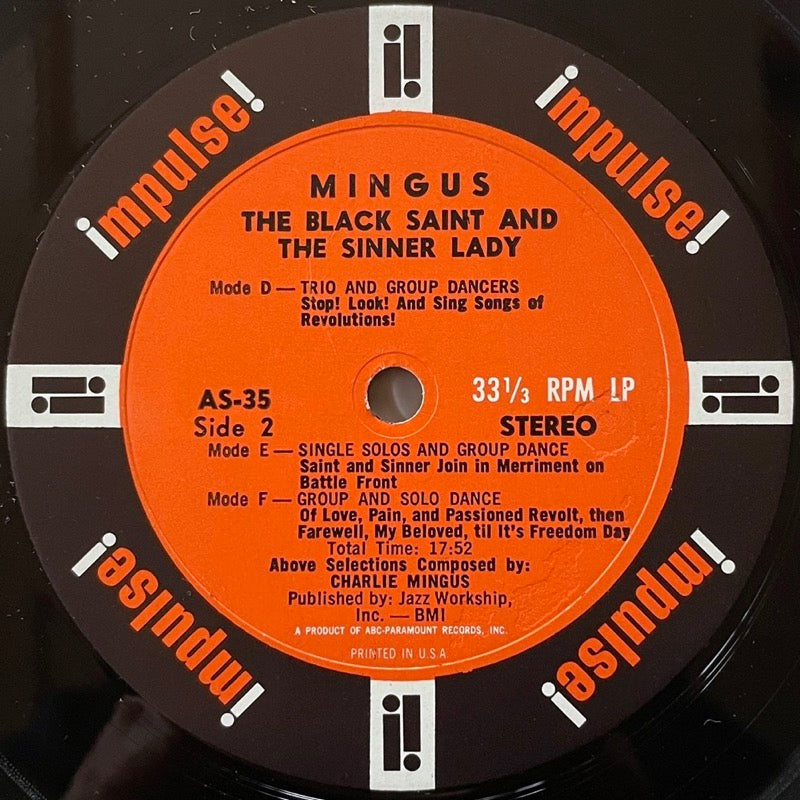 CHARLIE MINGUS / THE BLACK SAINT AND THE SINNER LADY - US Impulse Original