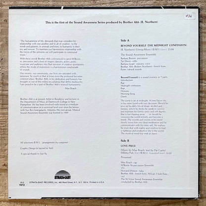 BROTHER AHH / SOUND AWARENESS - US Strata-East Original