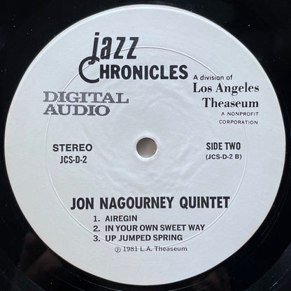 JON NAGOURNEY QUINTET - US Jazz Chronicles Original