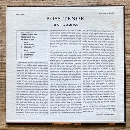 GENE AMMONS / BOSS TENOR - US Prestige Original