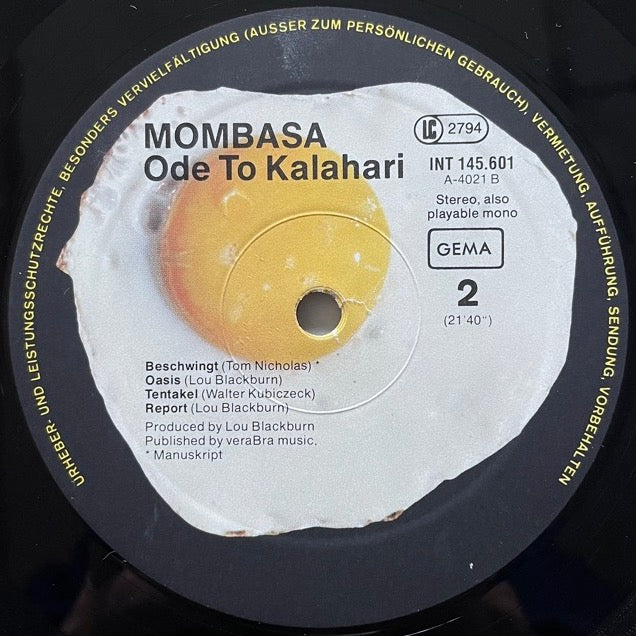 MOMBASA / ODE TO KALAHARI - German Spiegelei Original