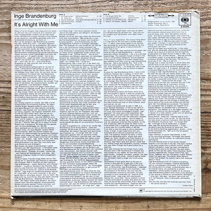 INGE BRANDENBURG / IT'S ALRIGHT WITH ME - German CBS Original