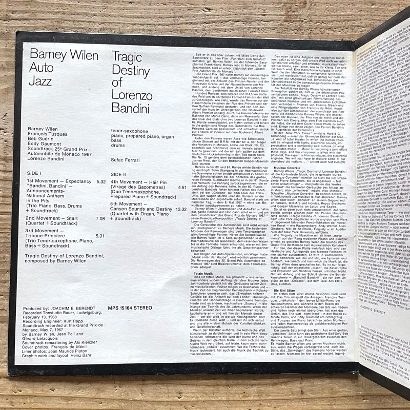 BARNEY WILEN / AUTO JAZZ - German MPS Original