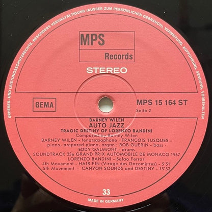 BARNEY WILEN / AUTO JAZZ - German MPS Original