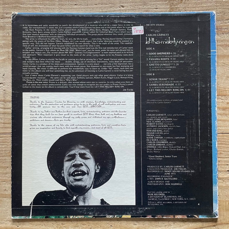 CARLOS GARNETT / LET THIS MELODY RING ON - US Muse Original