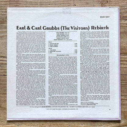 EARL & CARL GRUBBS (THE VISITORS) / REBIRTH - US Muse Original