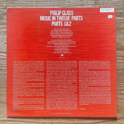 PHILIP GLASS / MUSIC IN TWELVE PARTS - UK Virgin Original