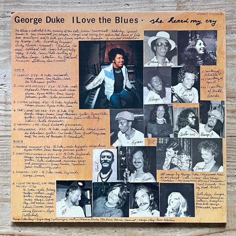 GEORGE DUKE / I LOVE THE BLUES, SHE HEARD MY CRY - German MPS Original