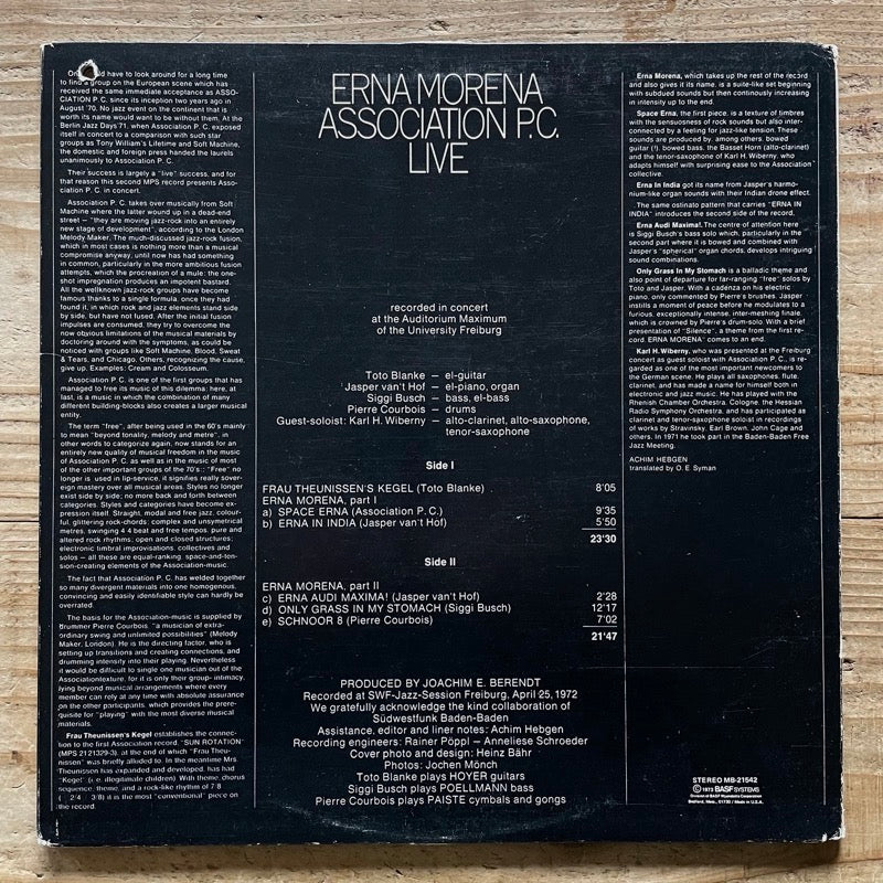 ASSOCIATION P.C. / ERNA MORENA - US MPS/Basf