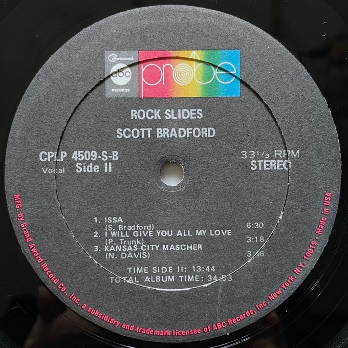 SCOTT BRADFORD / ROCK SLIDES - US Probe Original