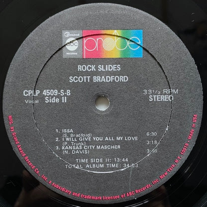 SCOTT BRADFORD / ROCK SLIDES - US Probe Original