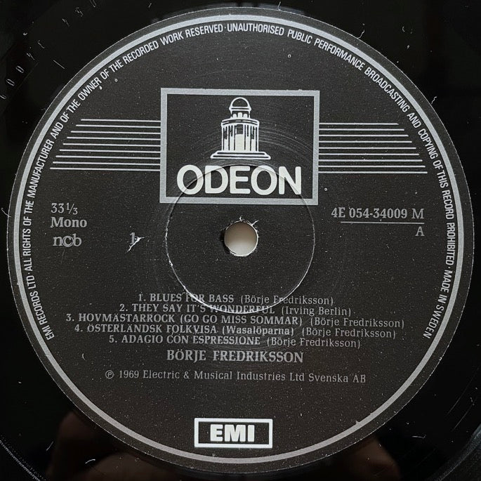BORJE FREDRIKSSON - Swedish Odeon Original
