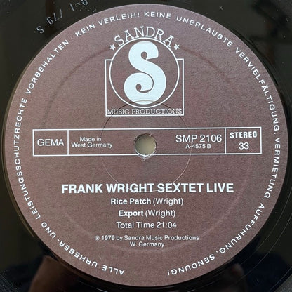 FRANK WRIGHT SEXTET / STOVE MAN, LOVE IS THE WORD - German Sandra Original