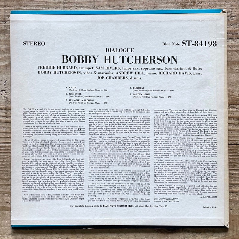 BOBBY HUTCHERSON / DIALOGUE - US Blue Note Original