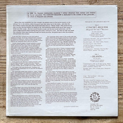 LUBOMYR MELNYK / CONCERT - REQUIEM / ISLANDS - Canada Bandura Original