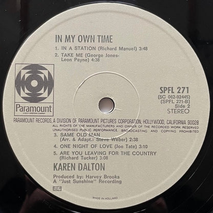 KAREN DALTON / IN MY OWN TIME - Dutch Paramount