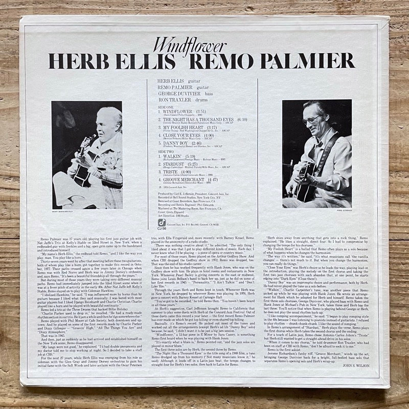 HERB ELLIS - REMO PALMIER / WINDFLOWER - US Concord Original