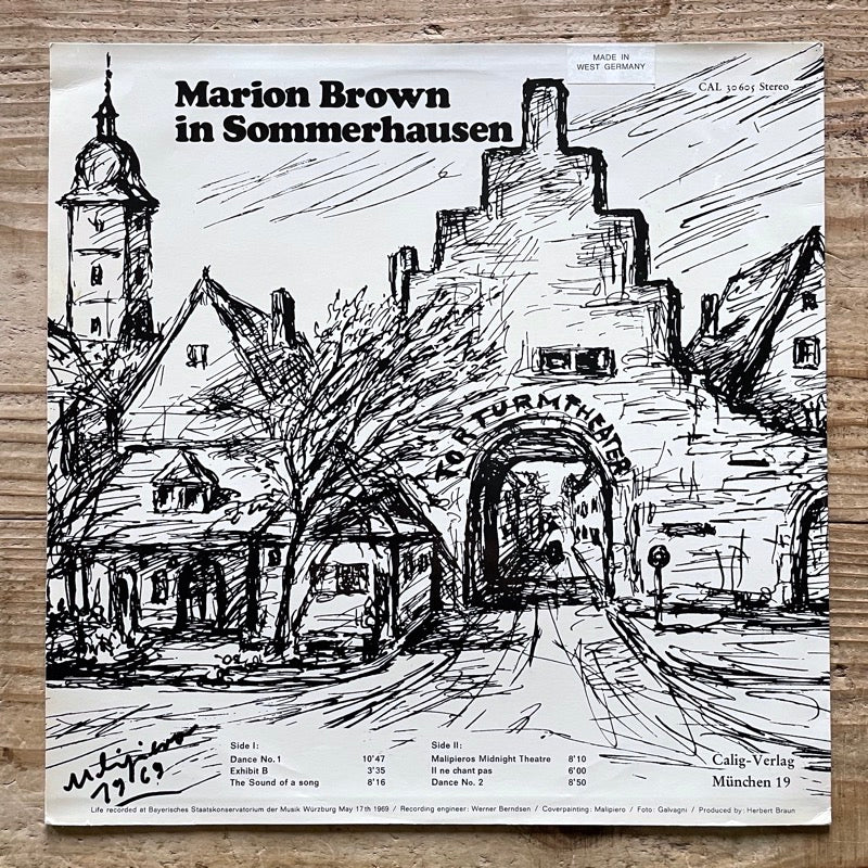 MARION BROWN / IN SOMMERHAUSEN - German Calig Original