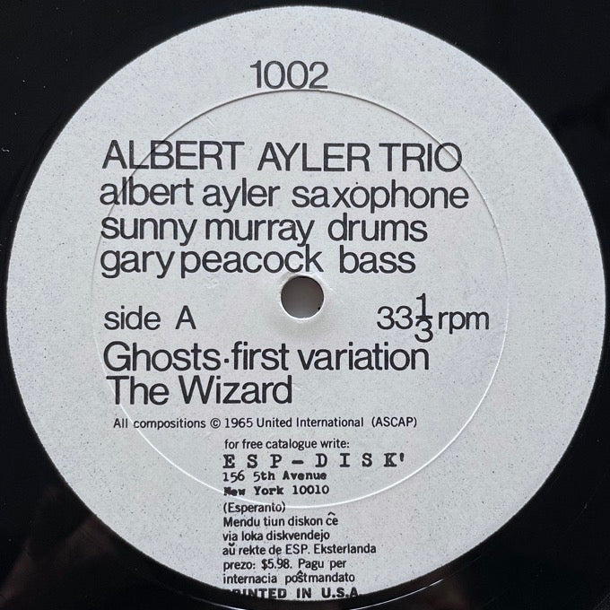 ALBERT AYLER TRIO / SPIRITUAL UNITY - US ESP-DISK