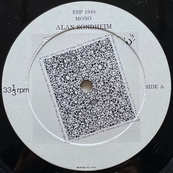ALAN SONDHEIM / RITUAL-ALL-7-70 - US ESP-DISK original