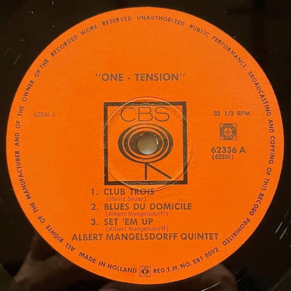 ALBERT MANGELSDORFF QUINTET / ONE - TENSION - German CBS Original