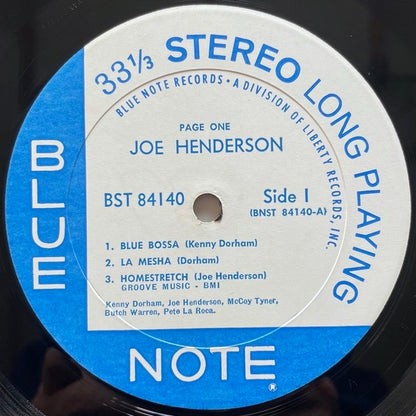 JOE HENDERSON / PAGE ONE - US Blue Note Liberty/NY